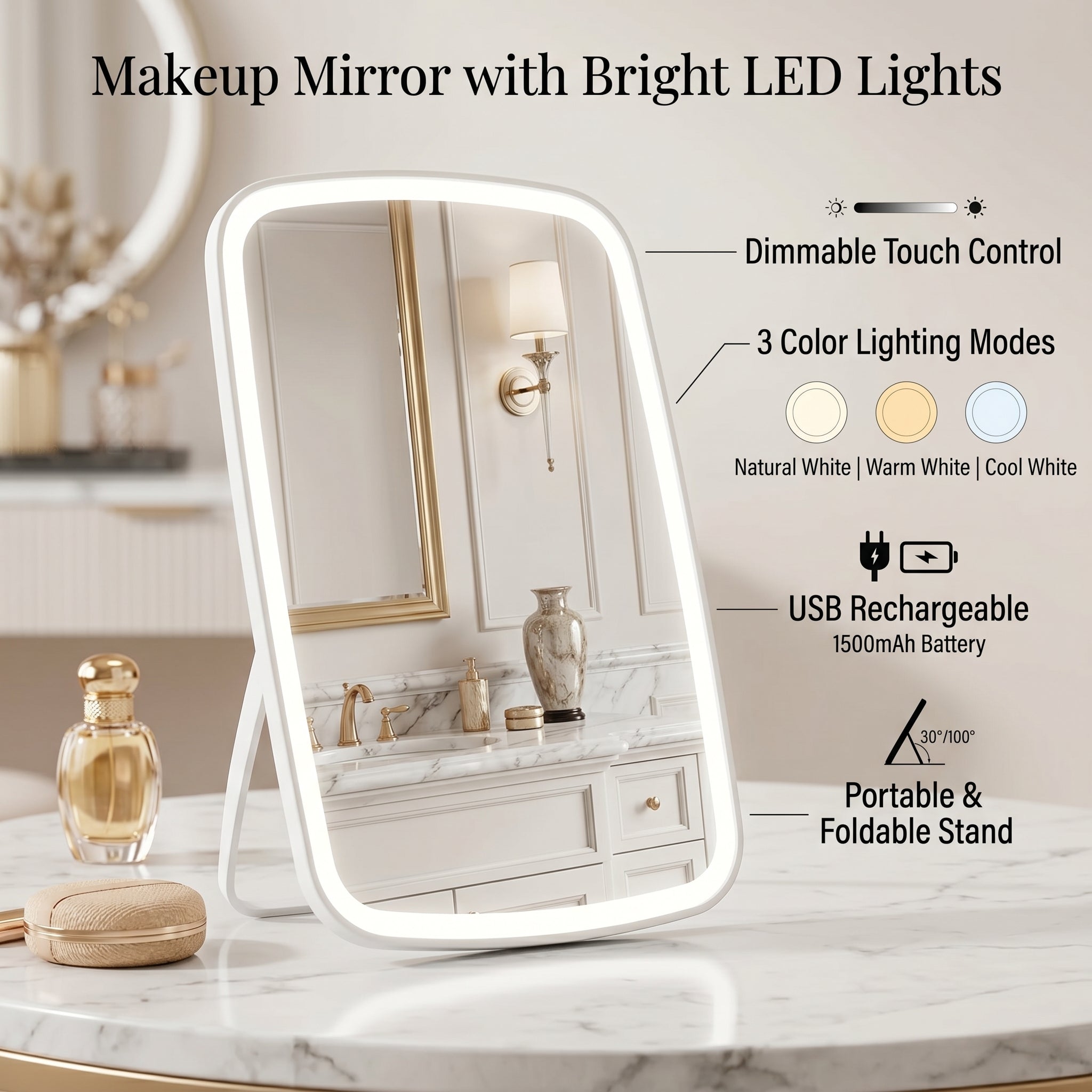 Touch Screen Makeup Mirror