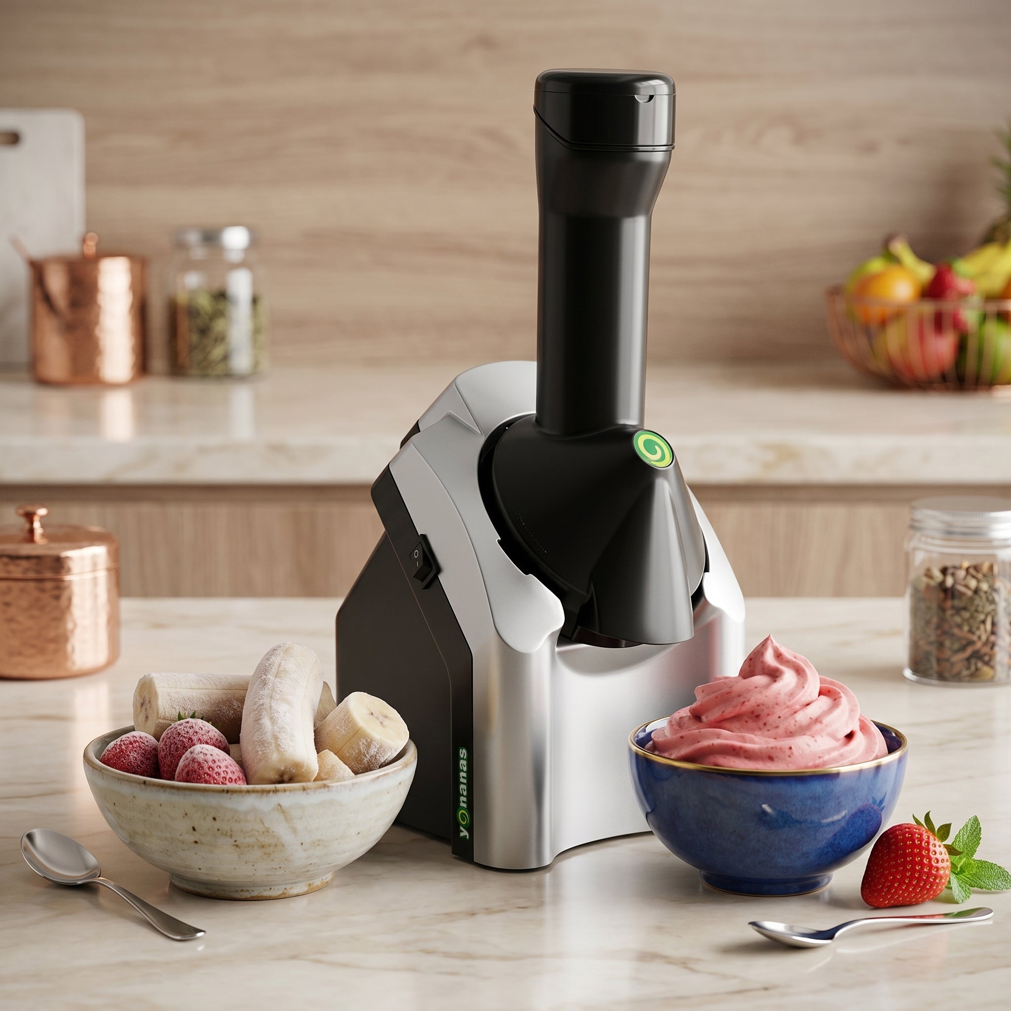 Dessert Frozen Black and Gray Ice Cream Treat Maker