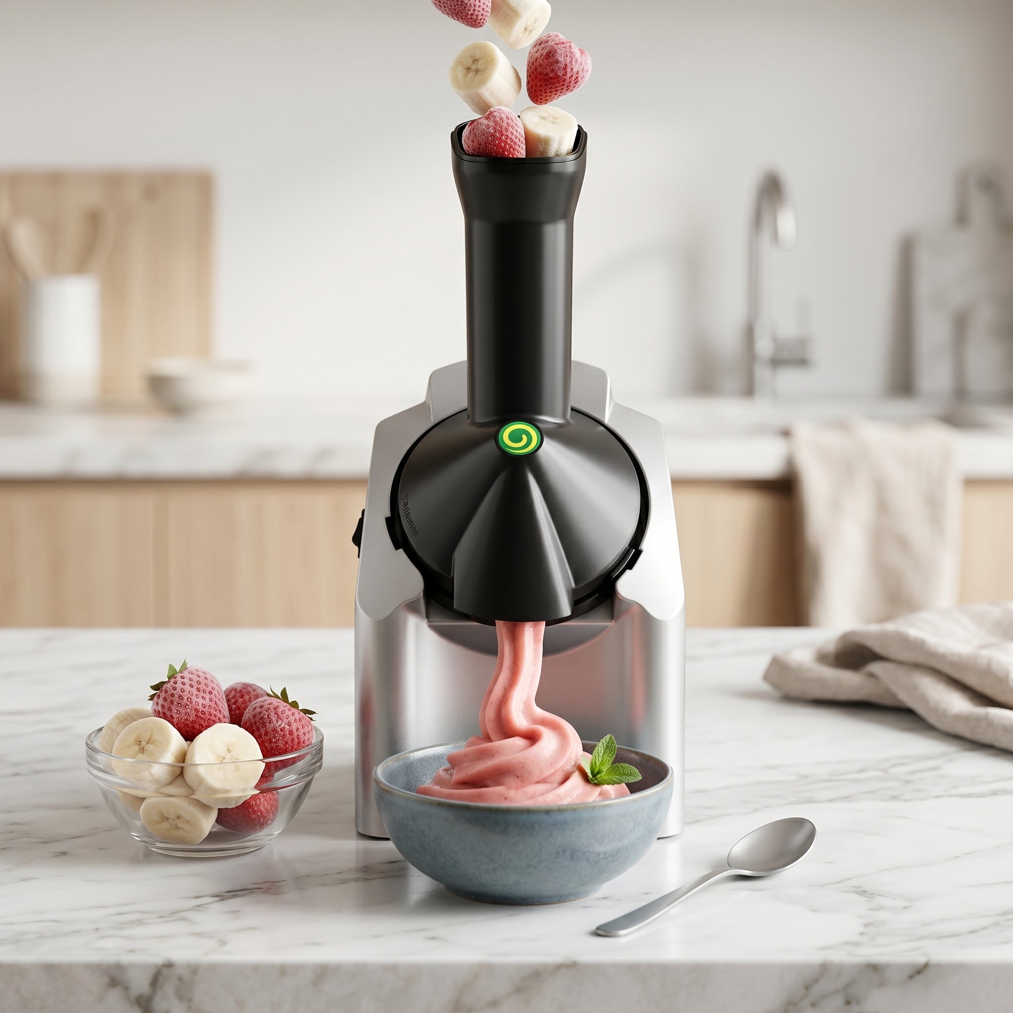 Dessert Frozen Black and Gray Ice Cream Treat Maker