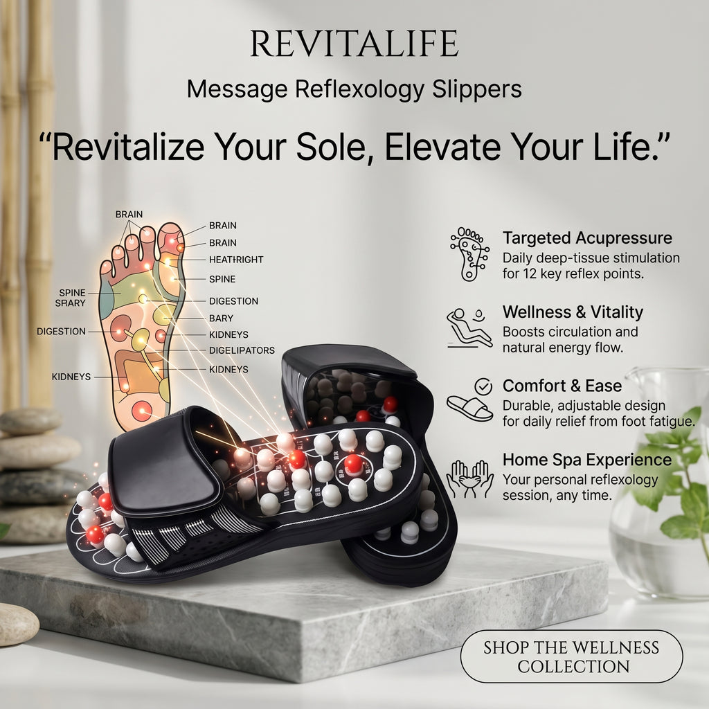 Message Slippers, Rotating Acupressure Foot Massager